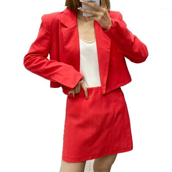 blazer skirt set spring and autumn linen short double-breasted suit jacket with a mini a-line women's two-piece two piece dress, White
blazer skirt set spring and autumn linen short double-breasted suit jacket with a mini a-line women's two-piece two piece dress, White