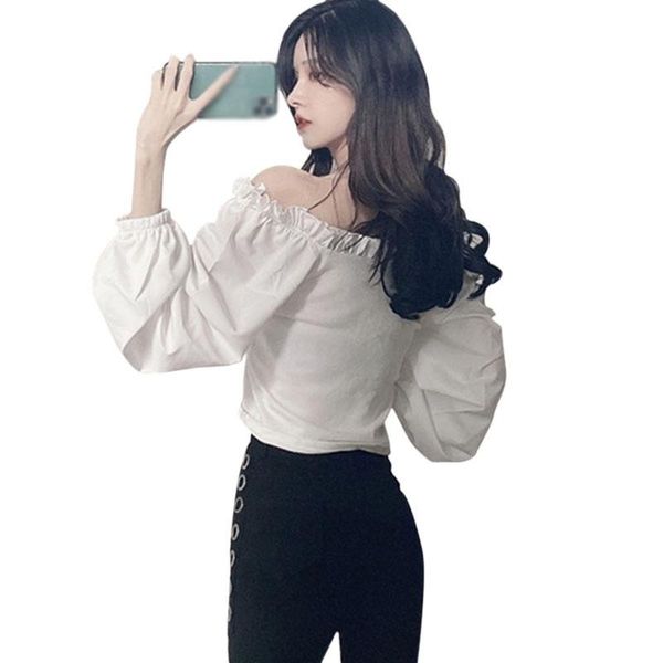 women's blouses & shirts female spring fashion sweet clothes flare sleeves bottoming shirt simple casual white black blouse
women's blouses & shirts female spring fashion sweet clothes flare sleeves bottoming shirt simple casual white black blouse