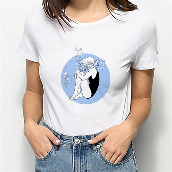 creative series modern maiden women t shirt in the water letter printed short sleeve clothes personalized style summer top, White
creative series modern maiden women t shirt in the water letter printed short sleeve clothes personalized style summer top, White