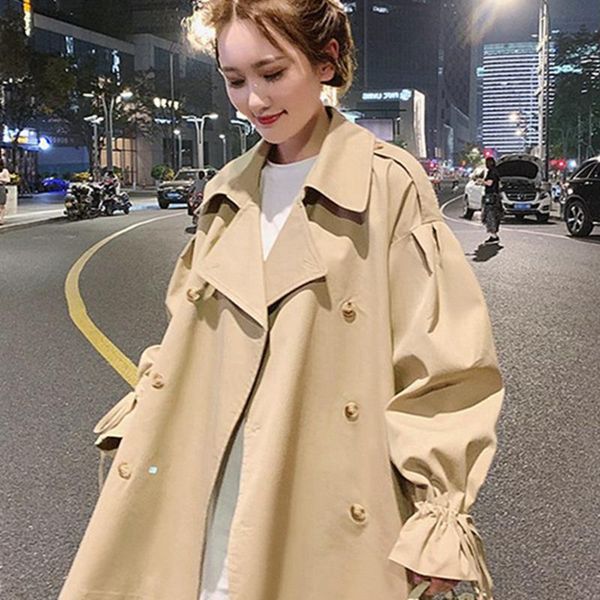 women's trench coats 2021 fashion windbreaker jacket autumn female students loose thin college clothes cloak belt retro casual coat, Tan;black
women's trench coats 2021 fashion windbreaker jacket autumn female students loose thin college clothes cloak belt retro casual coat, Tan;black