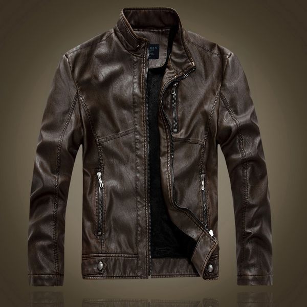 american solid color motorcycle style men s leather jacket high-quality stand-up collar retro comfortable fashion windproof and warm travel, Black
american solid color motorcycle style men s leather jacket high-quality stand-up collar retro comfortable fashion windproof and warm travel, Black