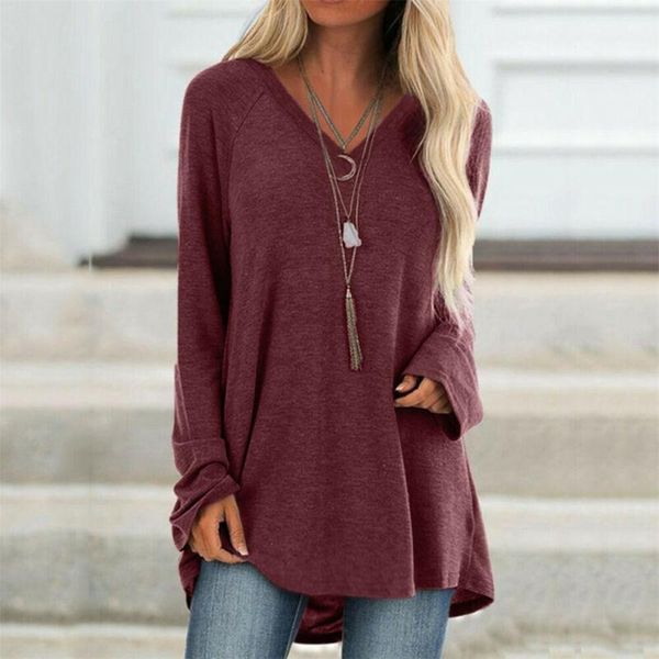 women's t-shirt women autumn casual long sleeve pullover ladies v-neck jumper loose plus size l-5xl, White
women's t-shirt women autumn casual long sleeve pullover ladies v-neck jumper loose plus size l-5xl, White