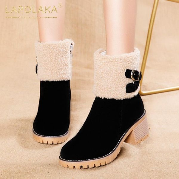 boots lapolaka 2021 add fur warm woman shoes platform thick heels zip up black winter comfy ladies
boots lapolaka 2021 add fur warm woman shoes platform thick heels zip up black winter comfy ladies