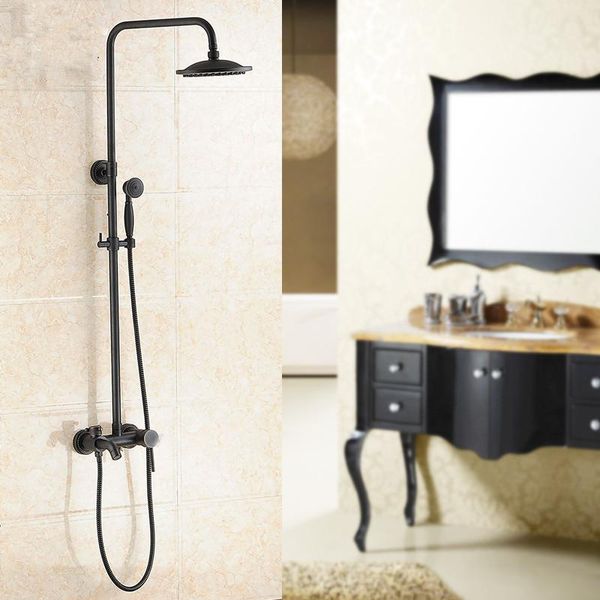 shower set brass black oil shower set with 8 inch head handheld double lifting water rain bathroom accessories
shower set brass black oil shower set with 8 inch head handheld double lifting water rain bathroom accessories