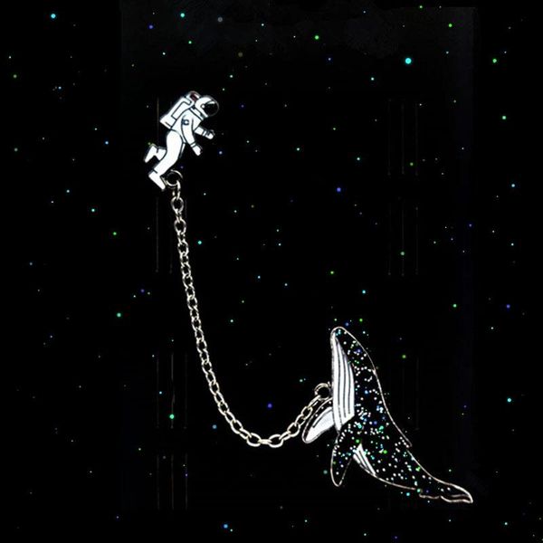 pins, brooches xialuoke korean fashion metal alloy astronauts whale epoxy for women cute romantic cartoon children jewelry accessories, Gray
pins, brooches xialuoke korean fashion metal alloy astronauts whale epoxy for women cute romantic cartoon children jewelry accessories, Gray