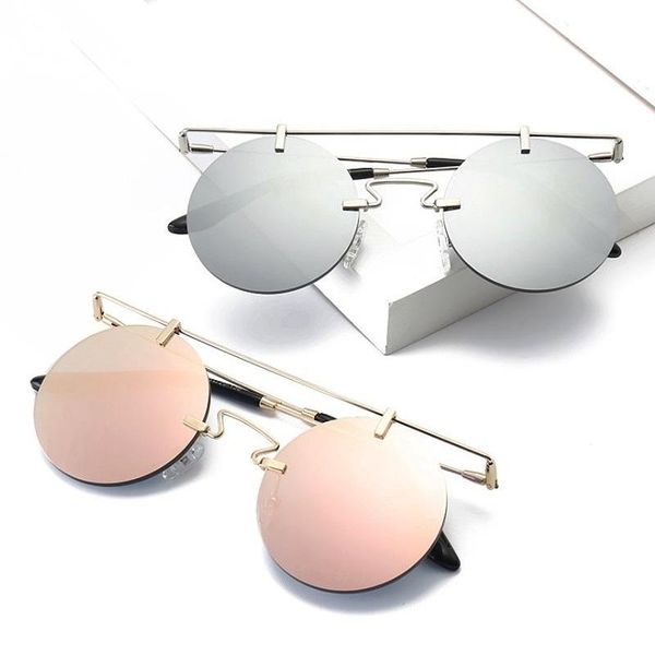fashion luxury ladies round sunglasses metal frame rimless designer sun glasses retro women shades, White;black
fashion luxury ladies round sunglasses metal frame rimless designer sun glasses retro women shades, White;black