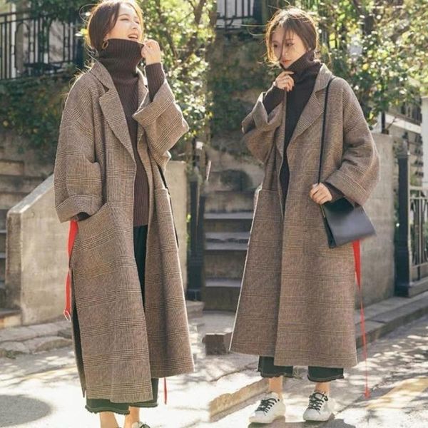 women's wool & blends 2021 autumn winter vintage thicken coats women fashionable chic outerwear for ladies casual temperament, Black
women's wool & blends 2021 autumn winter vintage thicken coats women fashionable chic outerwear for ladies casual temperament, Black