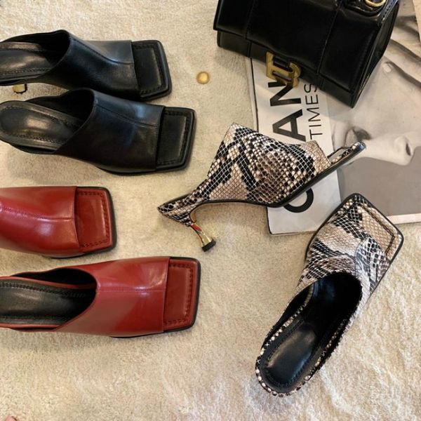 slippers cialisa women shoes summer middle heel slipper restoring ancient ways half female outside wear square head, Black
slippers cialisa women shoes summer middle heel slipper restoring ancient ways half female outside wear square head, Black