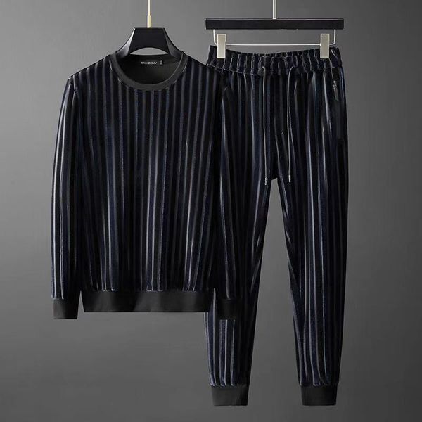 men's tracksuits luxury light soft stretchy suit 2021 autumn and winter striped suede casual sports man slim two-piece trendy, Gray
men's tracksuits luxury light soft stretchy suit 2021 autumn and winter striped suede casual sports man slim two-piece trendy, Gray