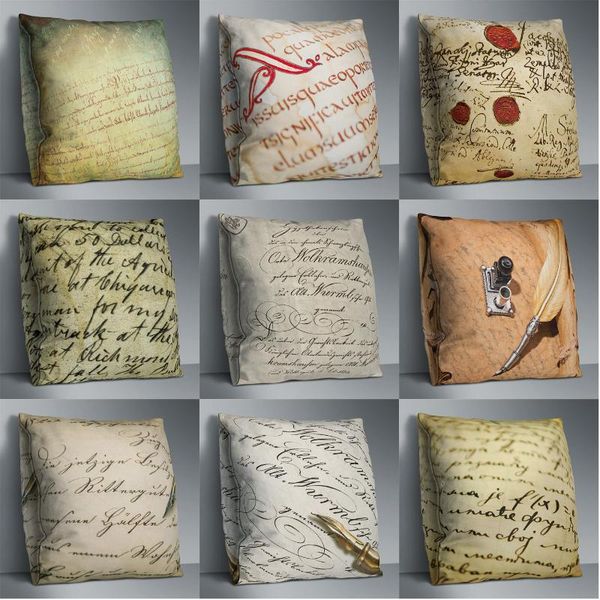 cushion/decorative pillow vintage letter double side print cushion cover polyester decorative for sofa seat soft throw case 45x45cm
cushion/decorative pillow vintage letter double side print cushion cover polyester decorative for sofa seat soft throw case 45x45cm