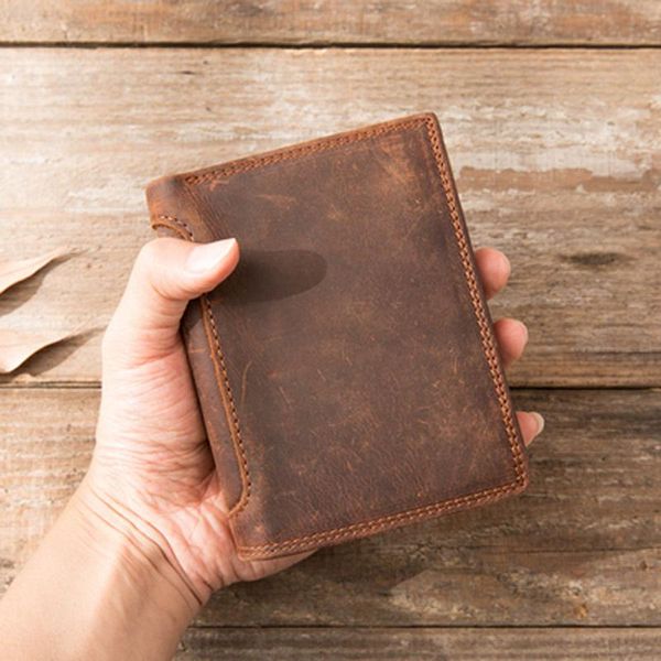 wallets original handmade crazy horse leather wallet men's casual simple vertical multi-function first layer cowhide short clutc, Red;black
wallets original handmade crazy horse leather wallet men's casual simple vertical multi-function first layer cowhide short clutc, Red;black