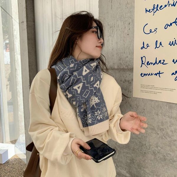 scarves autumn and winter scarf students fashion thick tide ins korean version versatile letter christmas tree cute girl, Blue;gray
scarves autumn and winter scarf students fashion thick tide ins korean version versatile letter christmas tree cute girl, Blue;gray