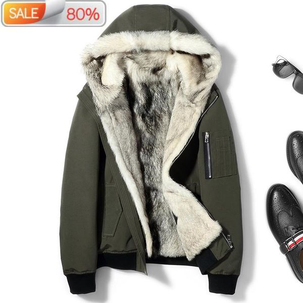 men's leather & faux mens parka short winter men wolf liner hooded parkas real fur jacket veste homme hiver t-11-qf-01 b2153a, Black
men's leather & faux mens parka short winter men wolf liner hooded parkas real fur jacket veste homme hiver t-11-qf-01 b2153a, Black