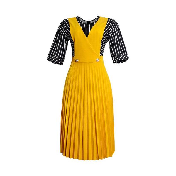 party dresses african clothing casual ladies pleated dress summer knee-length half sleeve office wine red elegant vestidos, White;black
party dresses african clothing casual ladies pleated dress summer knee-length half sleeve office wine red elegant vestidos, White;black