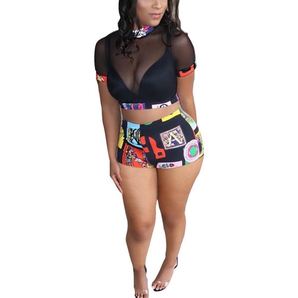 women girls mesh sheer 2021 see through t-shirt crop short sleeve t-shirt high waist print shorts suits tracksuits, Gray
women girls mesh sheer 2021 see through t-shirt crop short sleeve t-shirt high waist print shorts suits tracksuits, Gray