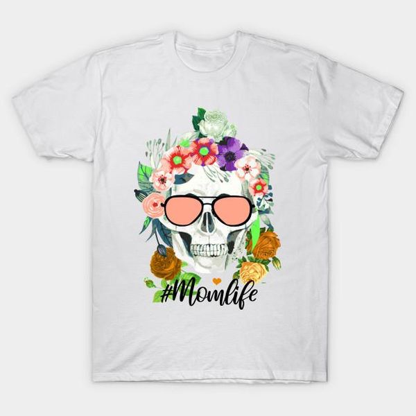women's t-shirt funny skull printing women shirt comfort short sleeve vacation couple holiday flower tee punk woman fashion, White
women's t-shirt funny skull printing women shirt comfort short sleeve vacation couple holiday flower tee punk woman fashion, White