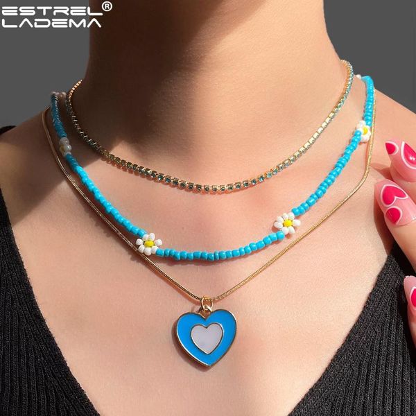 chains bohemia multilayer heart flower beads choker necklace for women crystal tennis chain handmade daisy beaded necklaces jewelry, Silver
chains bohemia multilayer heart flower beads choker necklace for women crystal tennis chain handmade daisy beaded necklaces jewelry, Silver