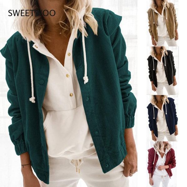 women's jackets 2021 autumn and winter simple pure color corduroy cardigan casual loose long-sleeved lapel jacket women, Black;brown
women's jackets 2021 autumn and winter simple pure color corduroy cardigan casual loose long-sleeved lapel jacket women, Black;brown