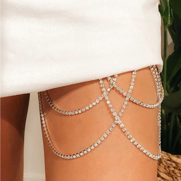 fashion rhinestone elasticity multi layered thigh chain on leg female rave outfit crystal body chain bikini jewelry belt gifts p0811, Silver
fashion rhinestone elasticity multi layered thigh chain on leg female rave outfit crystal body chain bikini jewelry belt gifts p0811, Silver