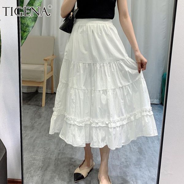skirts tigena white tiered midi long skirt women fashion 2021 korean cute elegant solid a line high waist mid-length female lady, Black
skirts tigena white tiered midi long skirt women fashion 2021 korean cute elegant solid a line high waist mid-length female lady, Black