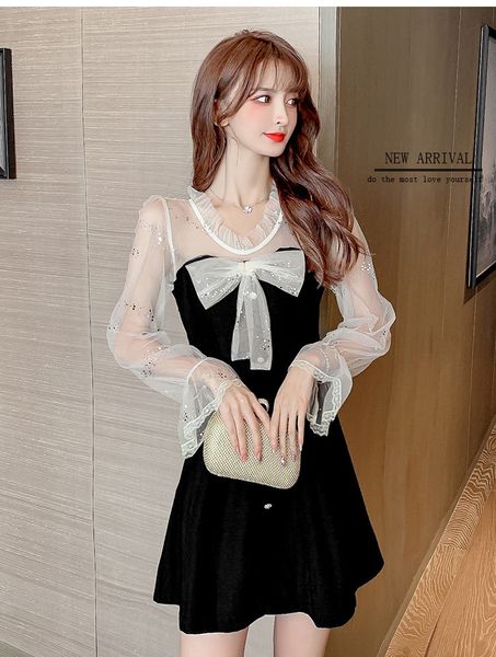 female super fairy stylish little girly spring new lady fragrant temperament thin waist dress z8ss, Black;gray
female super fairy stylish little girly spring new lady fragrant temperament thin waist dress z8ss, Black;gray
