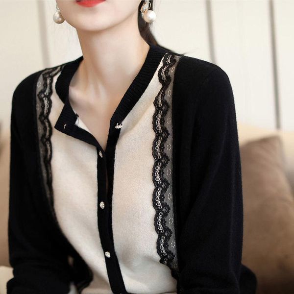 women's knits & tees korobov korean o neck long sleeve women cardigans single breasted lace patchwork sweater ol elegant outwear cardig, White
women's knits & tees korobov korean o neck long sleeve women cardigans single breasted lace patchwork sweater ol elegant outwear cardig, White