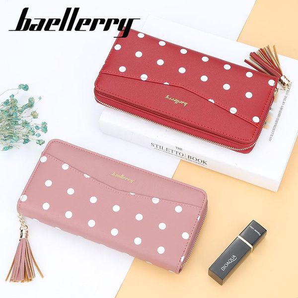 wallets baellerry women wallet long pu leather dot zipper porta hand bag interior pocket card holder po, Red;black
wallets baellerry women wallet long pu leather dot zipper porta hand bag interior pocket card holder po, Red;black