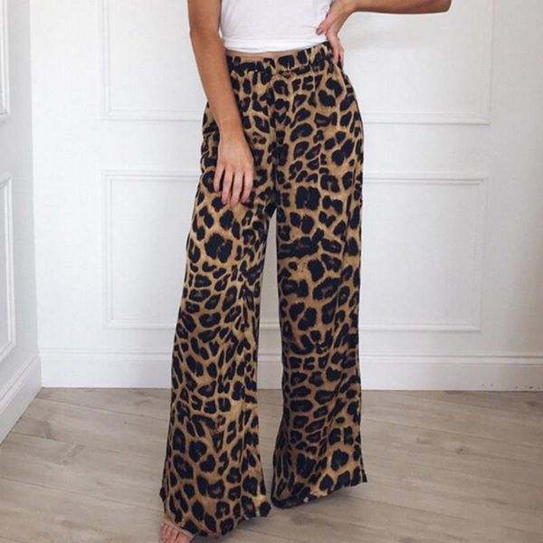 women's pants & capris womens high waist plain palazzo wide leg flared ladies loose leopard printed trousers, Black;white
women's pants & capris womens high waist plain palazzo wide leg flared ladies loose leopard printed trousers, Black;white