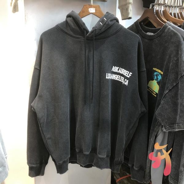 men's hoodies & sweatshirts askyurself hoodie distressed letters foam print hooded sweatshirt ask men women high street loose couple, Black
men's hoodies & sweatshirts askyurself hoodie distressed letters foam print hooded sweatshirt ask men women high street loose couple, Black