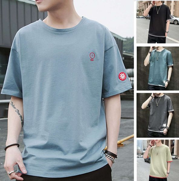 men's short sleeve t-shirt men's 2020 summer trend pure cotton clothes fake two bottomed shirts fashion brand, White;black
men's short sleeve t-shirt men's 2020 summer trend pure cotton clothes fake two bottomed shirts fashion brand, White;black