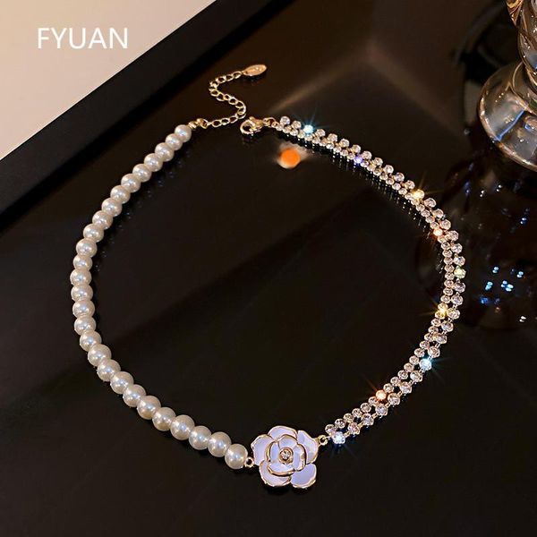 chokers fyuan elegant white flower crystal choker necklaces for women pearl chain rhinestone weddings jewelry, Golden;silver
chokers fyuan elegant white flower crystal choker necklaces for women pearl chain rhinestone weddings jewelry, Golden;silver
