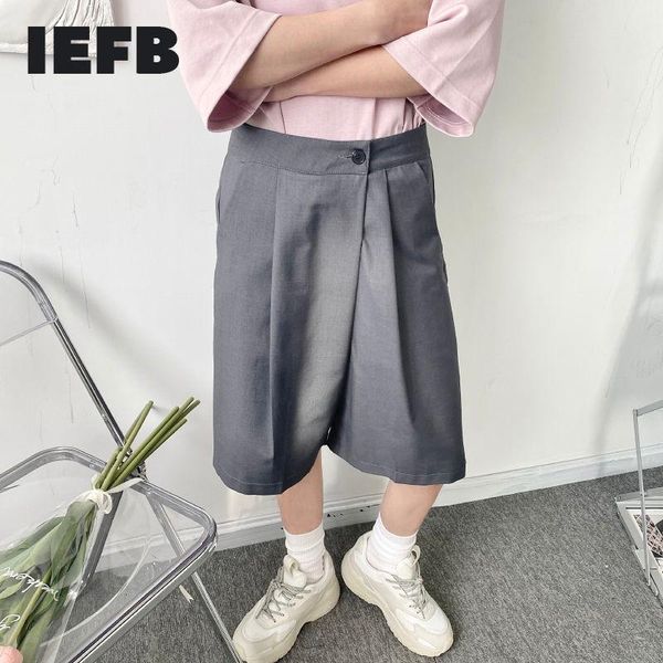 men's shorts iefb suit summer asymmetric design loose wide leg knee length pants 2021 fashion black grey bottom 9y6232, White;black
men's shorts iefb suit summer asymmetric design loose wide leg knee length pants 2021 fashion black grey bottom 9y6232, White;black