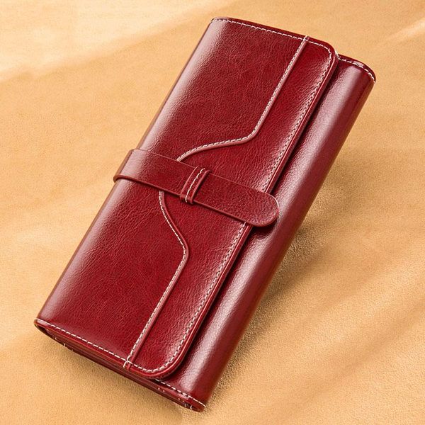 wallets luxury design vintage oil wax women genuine leather wallet long large capacity clutch purse ladies bag tri-fold phone money clip, Red;black
wallets luxury design vintage oil wax women genuine leather wallet long large capacity clutch purse ladies bag tri-fold phone money clip, Red;black