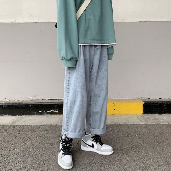 2021 new korean cotton wide-leg men's fashion casual retro blue jeans men streetwear loose hip-hop straight denim trousers mens 0qhb
2021 new korean cotton wide-leg men's fashion casual retro blue jeans men streetwear loose hip-hop straight denim trousers mens 0qhb