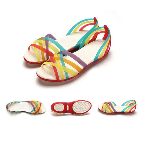 summer rainbow jelly sandals women 2021 candy color peep toe ladies flat beach shoes slip on slides casual female hole, Black
summer rainbow jelly sandals women 2021 candy color peep toe ladies flat beach shoes slip on slides casual female hole, Black
