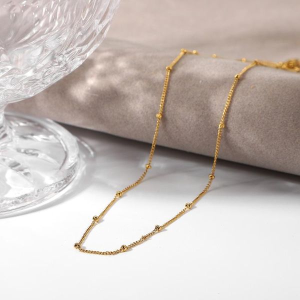 chains ventfille 925 sterling silver choker necklace 42cm+8cm short chain gold thin slim luxury beads jewelry rock punk jewels 
chains ventfille 925 sterling silver choker necklace 42cm+8cm short chain gold thin slim luxury beads jewelry rock punk jewels