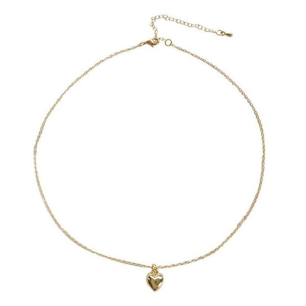 pendant necklaces simple design heart-shaped metal necklace charming women's wedding jewelry gift fashion party gold clavicle chain, Silver
pendant necklaces simple design heart-shaped metal necklace charming women's wedding jewelry gift fashion party gold clavicle chain, Silver