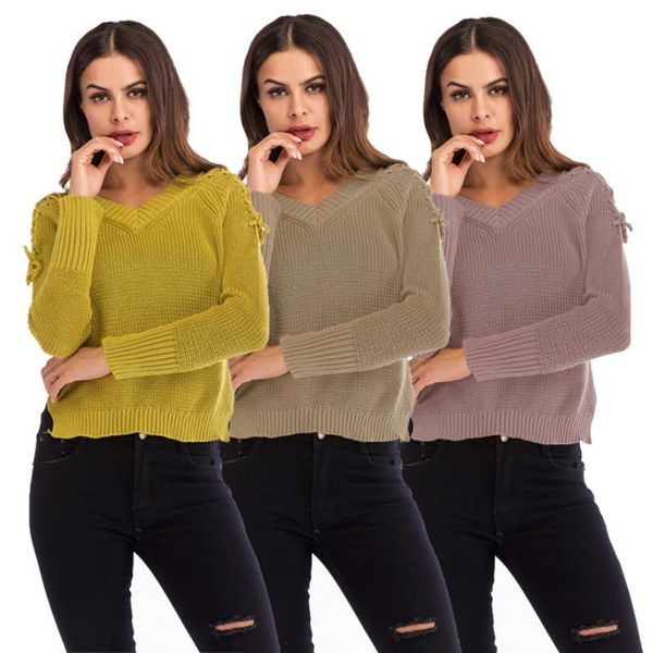 women's sweaters sweater 2021 spring and autumn fashion loose knitted female v-neck pullover shirt, White;black
women's sweaters sweater 2021 spring and autumn fashion loose knitted female v-neck pullover shirt, White;black