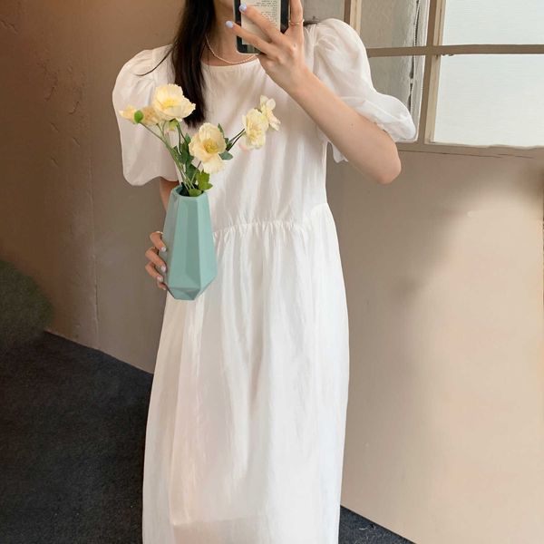 2021 summer women's drs korean french silk temperament lady long, Black;gray 
2021 summer women's drs korean french silk temperament lady long, Black;gray