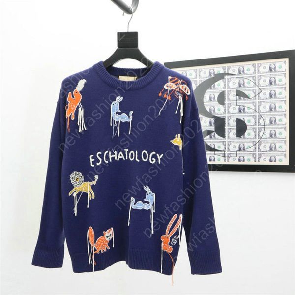 21ss men sweater women long sleeve printing sweaters casual crew neck knit sweatshirt spring autumn jumper pullover freyaes hartas animal wo, Black
21ss men sweater women long sleeve printing sweaters casual crew neck knit sweatshirt spring autumn jumper pullover freyaes hartas animal wo, Black