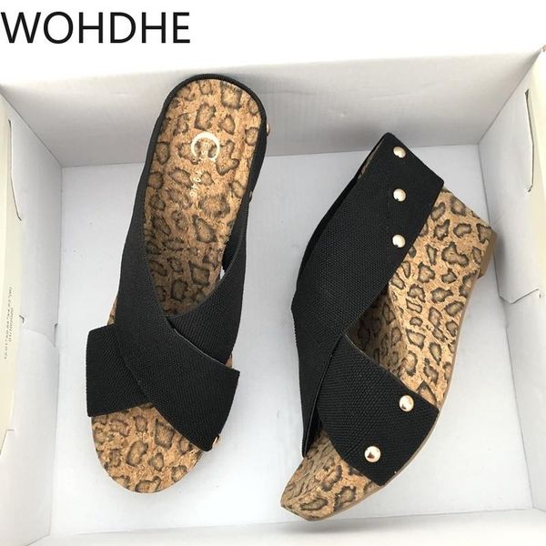 slippers foreign trade original large size cross riveted slope heel sandals women's thick bottomed platform wedge, Black
slippers foreign trade original large size cross riveted slope heel sandals women's thick bottomed platform wedge, Black