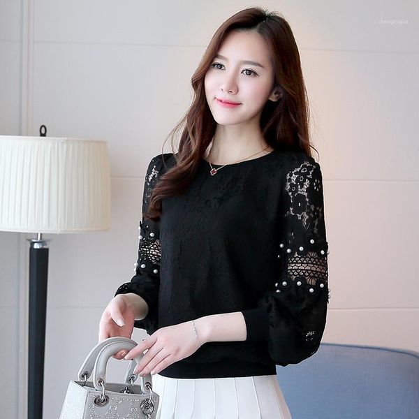 women's spring autumn style lace blouses shirt solid color o-neck hollow out long sleeve elegant dd9033 & shirts, White
women's spring autumn style lace blouses shirt solid color o-neck hollow out long sleeve elegant dd9033 & shirts, White