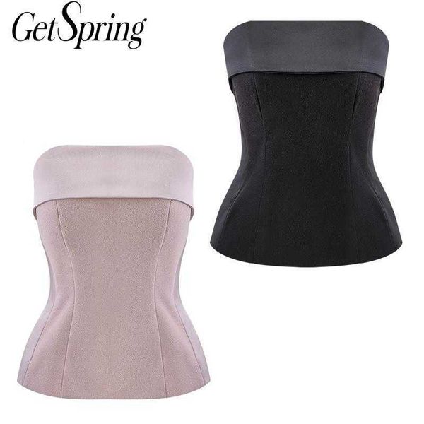 getspring women crop sleeveless pink black off shoulder vintage short summer 210601, White
getspring women crop sleeveless pink black off shoulder vintage short summer 210601, White