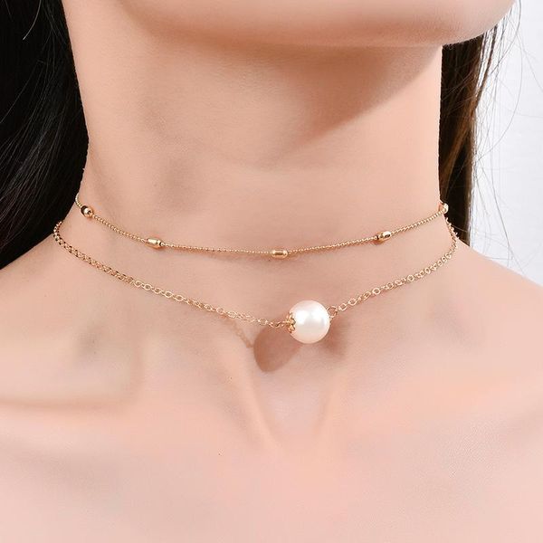 chains vintage multi-layer simulated pearls pendant necklace gold color cool for women gift wholesale neck party jewelry, Silver
chains vintage multi-layer simulated pearls pendant necklace gold color cool for women gift wholesale neck party jewelry, Silver