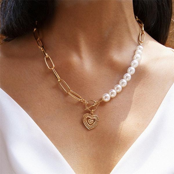 pendant necklaces zovoli punk gold cuban link chain necklace pearl heart bow knot choker for women 2021 fashion jewelry gifts, Silver
pendant necklaces zovoli punk gold cuban link chain necklace pearl heart bow knot choker for women 2021 fashion jewelry gifts, Silver