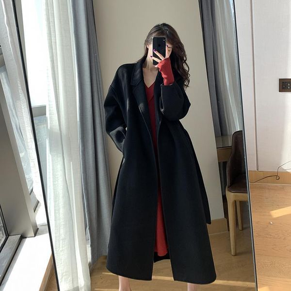 women's fur & faux solid blends women sashes open stitch korean style chic trendy popular leisure warm thicker ulzzang all-match f, Black
women's fur & faux solid blends women sashes open stitch korean style chic trendy popular leisure warm thicker ulzzang all-match f, Black