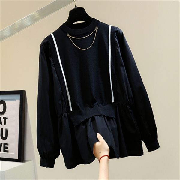 doll shirt sweater for woman 2021 korean style spring release long striped puff upper sleeve looser blouses kg7d, Black
doll shirt sweater for woman 2021 korean style spring release long striped puff upper sleeve looser blouses kg7d, Black