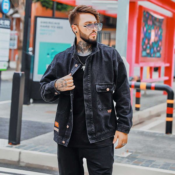 men's jackets streetwear fashion autumn printed designer loose fit casual denim coat big pocket overall hip hop chaqueta m4cf, Black;brown
men's jackets streetwear fashion autumn printed designer loose fit casual denim coat big pocket overall hip hop chaqueta m4cf, Black;brown