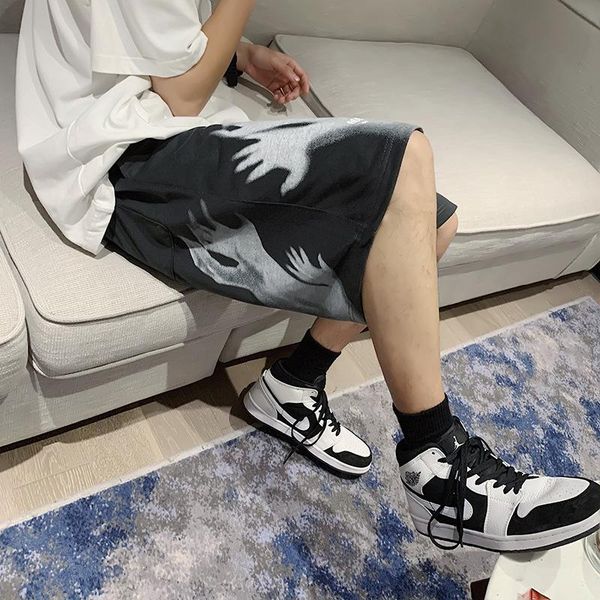 men's shorts casual oversize 2021 fashion printed hip hop korean streetwear male running sport men elastic waist, White;black
men's shorts casual oversize 2021 fashion printed hip hop korean streetwear male running sport men elastic waist, White;black