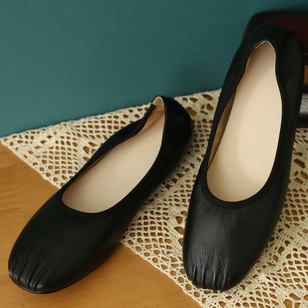 womens genuine leather bordered slip-on ballet flats leisue soft comfort pleated square toe ballerinas casual moccasins shoesdress shoes, Black
womens genuine leather bordered slip-on ballet flats leisue soft comfort pleated square toe ballerinas casual moccasins shoesdress shoes, Black